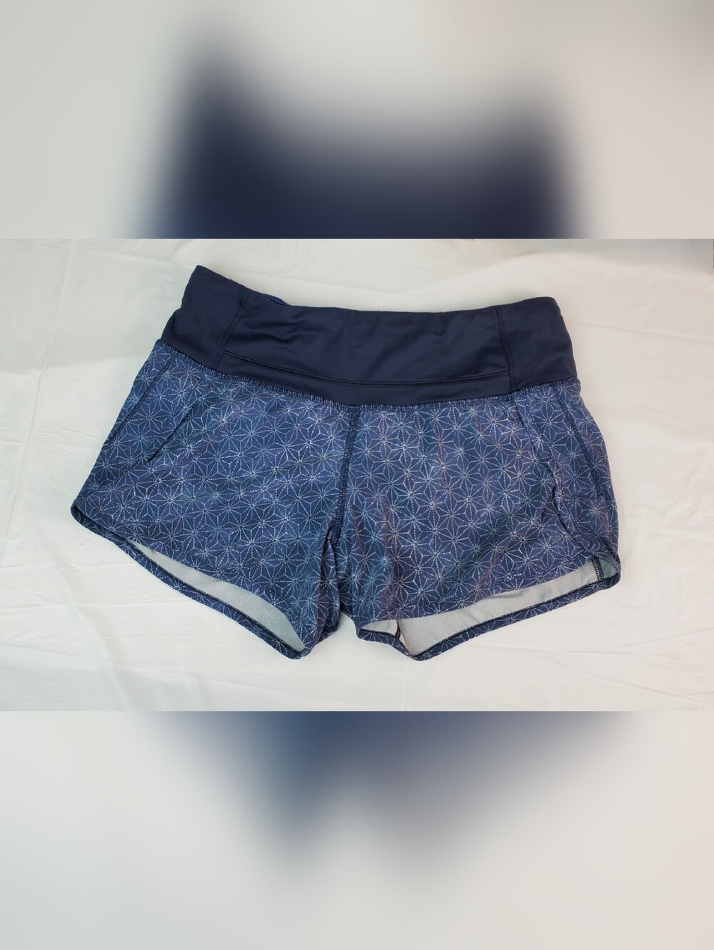 Lululemon Sashiko Inkwell Run Times Shorts Preppy Activewear - Size 2 - EUC